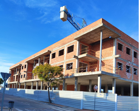 ¡Avanzamos en la construcción del Residencial Sol y Vida II: la 2ª planta de nuestros apartamentos de obra nueva en Torre Pacheco está casi terminada!