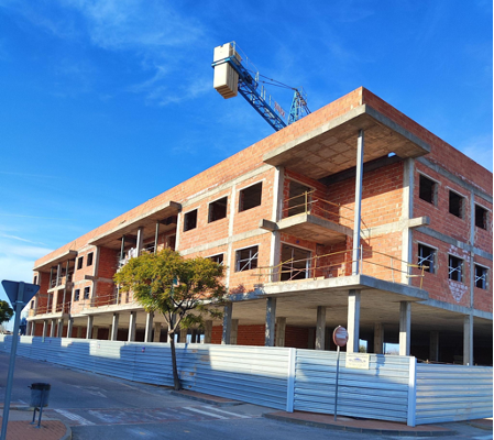 ¡Avanzamos en la construcción del Residencial Sol y Vida II: la 2ª planta de nuestros apartamentos de obra nueva en Torre Pacheco está casi terminada!